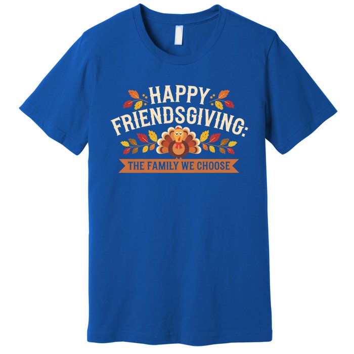 Happy Friendsgiving Thanksgiving Fall Give Thanks Family Gift Premium T-Shirt