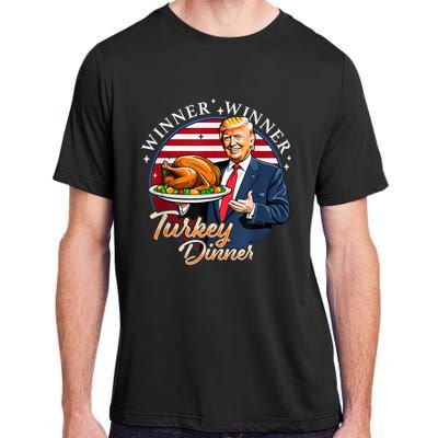 Humor Funny Trump Winner Winner Turkey Dinner Thanksgiving Adult ChromaSoft Performance T-Shirt