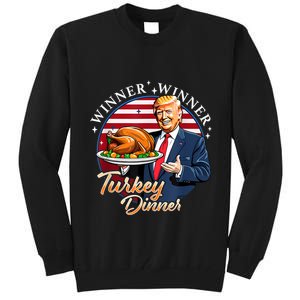 Humor Funny Trump Winner Winner Turkey Dinner Thanksgiving Tall Sweatshirt