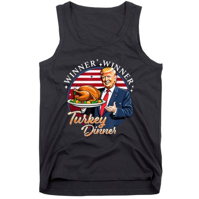 Humor Funny Trump Winner Winner Turkey Dinner Thanksgiving Tank Top