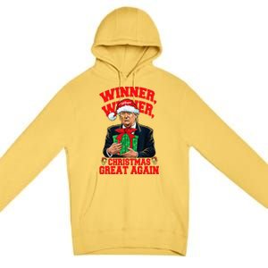 Humor Funny Trump Winner Winner Christmas Great Again Premium Pullover Hoodie