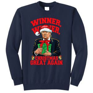 Humor Funny Trump Winner Winner Christmas Great Again Tall Sweatshirt