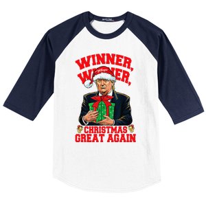 Humor Funny Trump Winner Winner Christmas Great Again Baseball Sleeve Shirt