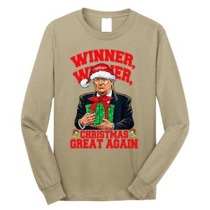 Humor Funny Trump Winner Winner Christmas Great Again Long Sleeve Shirt