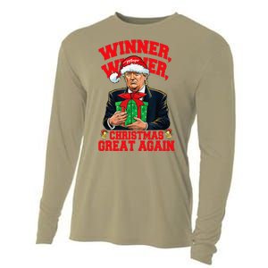 Humor Funny Trump Winner Winner Christmas Great Again Cooling Performance Long Sleeve Crew