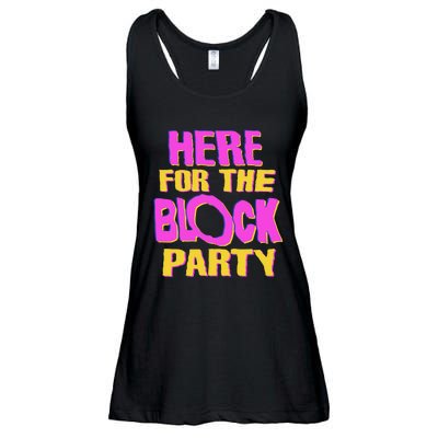 Here For The Block Party Ladies Essential Flowy Tank