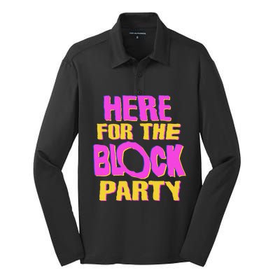 Here For The Block Party Silk Touch Performance Long Sleeve Polo