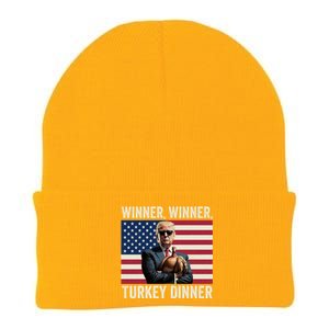 Humor Funny Trump Winner Winner Turkey Dinner Thanksgiving Gift Knit Cap Winter Beanie