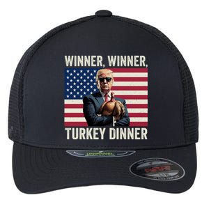 Humor Funny Trump Winner Winner Turkey Dinner Thanksgiving Gift Flexfit Unipanel Trucker Cap