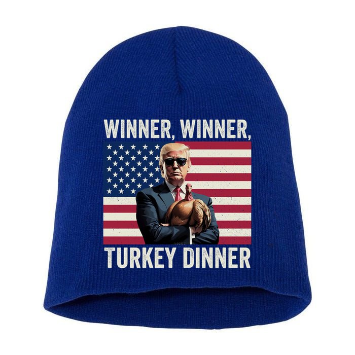 Humor Funny Trump Winner Winner Turkey Dinner Thanksgiving Gift Short Acrylic Beanie