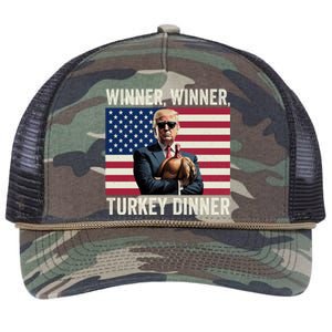 Humor Funny Trump Winner Winner Turkey Dinner Thanksgiving Gift Retro Rope Trucker Hat Cap