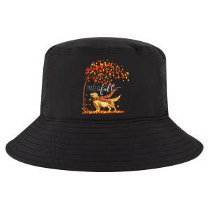 Hello Fall Tree Thanksgiving Dog Lover Golden Retriever Cool Comfort Performance Bucket Hat