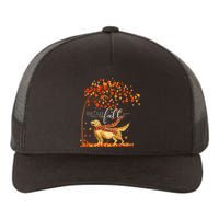 Hello Fall Tree Thanksgiving Dog Lover Golden Retriever Yupoong Adult 5-Panel Trucker Hat