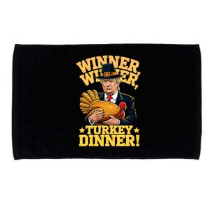 Humor Funny Trump Winner Winner Turkey Dinner Thanksgiving Microfiber Hand Towel