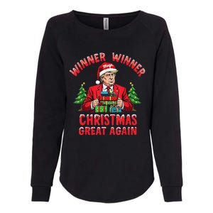 Humor Funny Trump Winner Winner Christmas Great Again Womens California Wash Sweatshirt