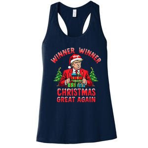 Humor Funny Trump Winner Winner Christmas Great Again Women's Racerback Tank