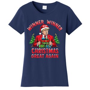 Humor Funny Trump Winner Winner Christmas Great Again Women's T-Shirt