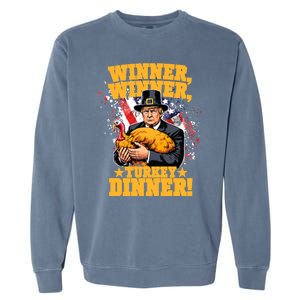 Humor Funny Trump Winner Winner Turkey Dinner Thanksgiving Meaningful Gift Garment-Dyed Sweatshirt