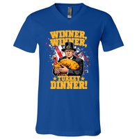 Humor Funny Trump Winner Winner Turkey Dinner Thanksgiving Meaningful Gift V-Neck T-Shirt