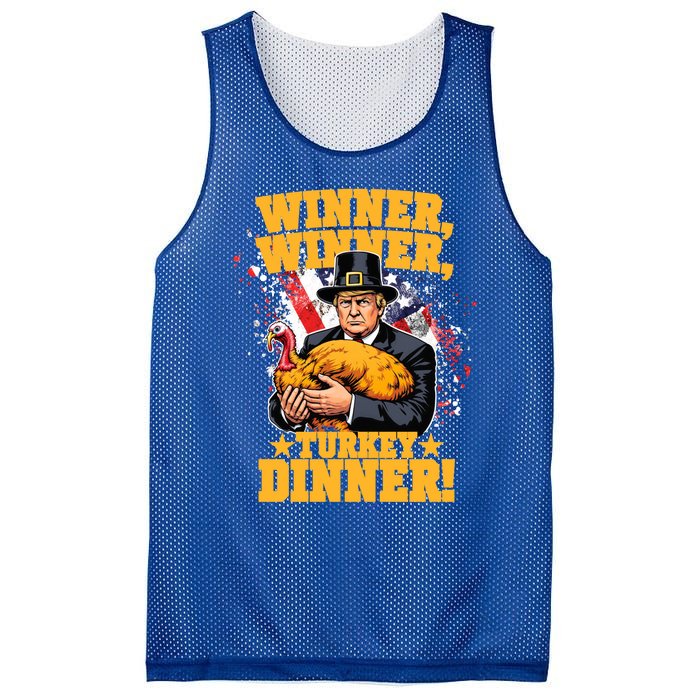 Humor Funny Trump Winner Winner Turkey Dinner Thanksgiving Meaningful Gift Mesh Reversible Basketball Jersey Tank