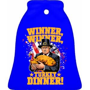 Humor Funny Trump Winner Winner Turkey Dinner Thanksgiving Meaningful Gift Ceramic Bell Ornament