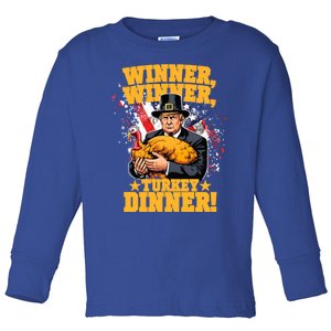 Humor Funny Trump Winner Winner Turkey Dinner Thanksgiving Meaningful Gift Toddler Long Sleeve Shirt