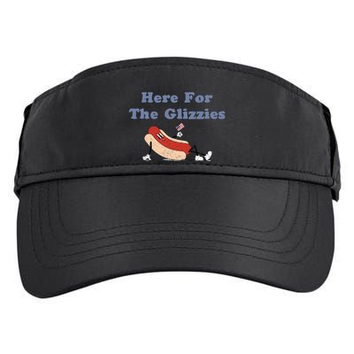 Here For The Glizzies 4th Of July Adult Drive Performance Visor