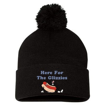 Here For The Glizzies 4th Of July Pom Pom 12in Knit Beanie