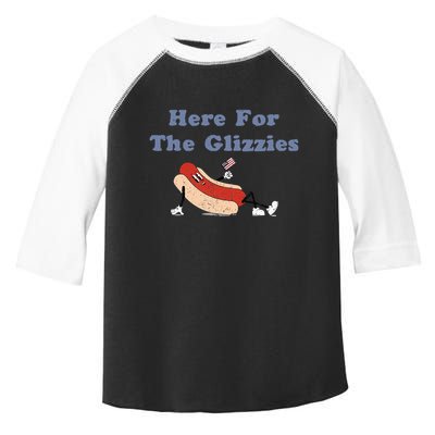 Here For The Glizzies 4th Of July Toddler Fine Jersey T-Shirt