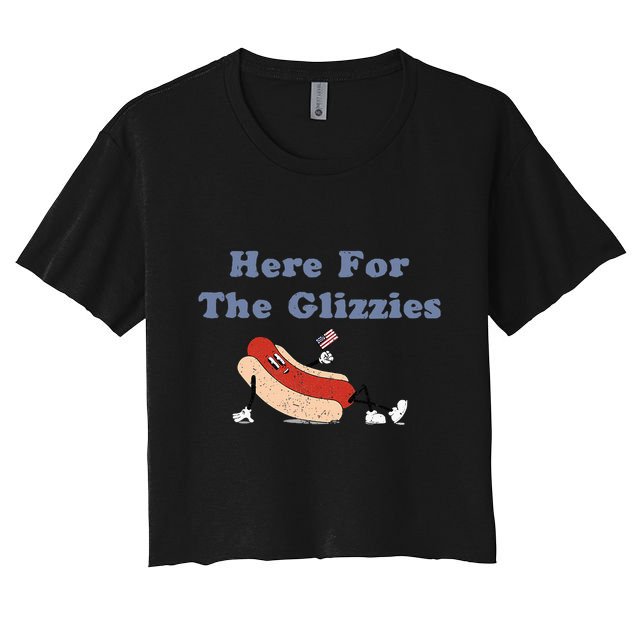 Here For The Glizzies 4th Of July Crop Top
