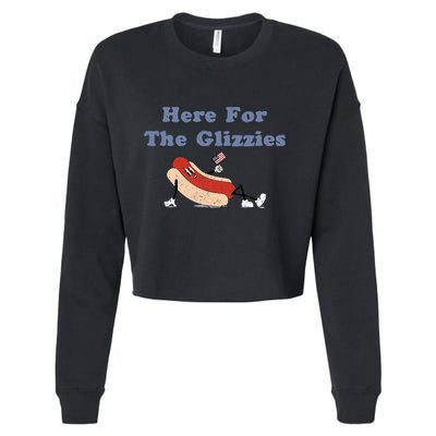Here For The Glizzies 4th Of July Cropped Pullover Crew