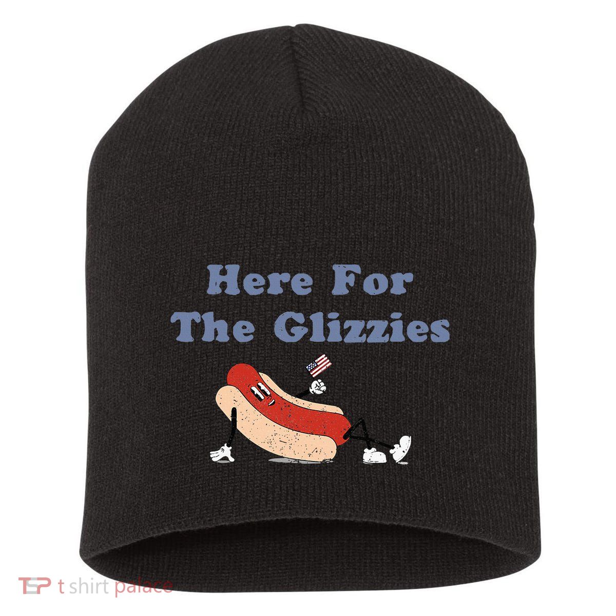 Here For The Glizzies 4th Of July Short Acrylic Beanie