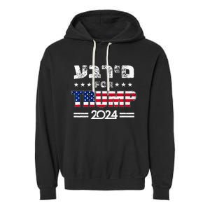 Hebrews For Trump 2024 In Hebrew Israeli Jewish Republican Garment-Dyed Fleece Hoodie