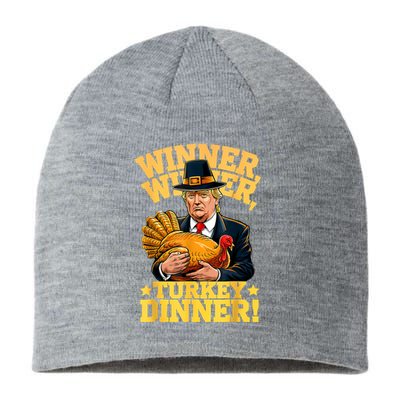 Humor Funny Trump Winner Winner Turkey Dinner Thanksgiving Sustainable Beanie