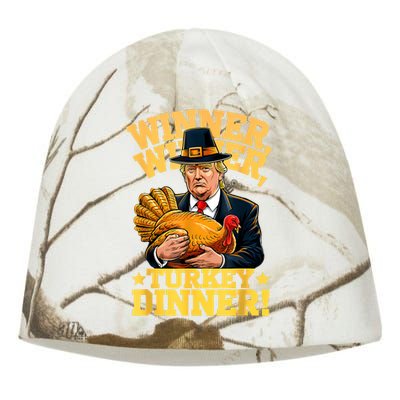 Humor Funny Trump Winner Winner Turkey Dinner Thanksgiving Kati - Camo Knit Beanie