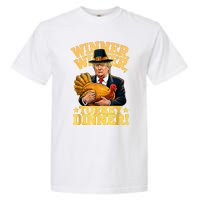 Humor Funny Trump Winner Winner Turkey Dinner Thanksgiving Garment-Dyed Heavyweight T-Shirt