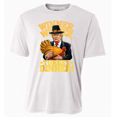 Humor Funny Trump Winner Winner Turkey Dinner Thanksgiving Cooling Performance Crew T-Shirt