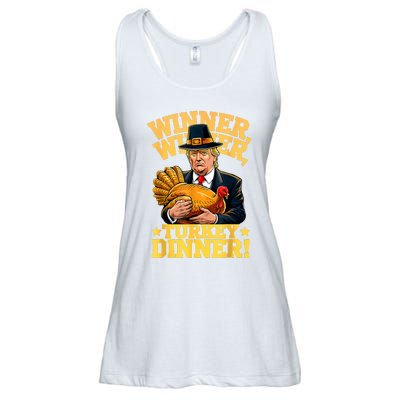 Humor Funny Trump Winner Winner Turkey Dinner Thanksgiving Ladies Essential Flowy Tank