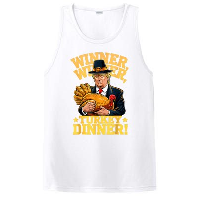 Humor Funny Trump Winner Winner Turkey Dinner Thanksgiving PosiCharge Competitor Tank