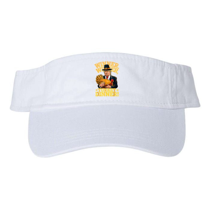 Humor Funny Trump Winner Winner Turkey Dinner Thanksgiving Valucap Bio-Washed Visor