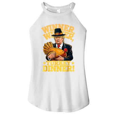 Humor Funny Trump Winner Winner Turkey Dinner Thanksgiving Women’s Perfect Tri Rocker Tank