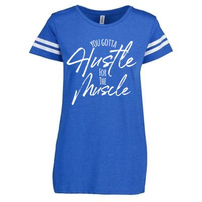 Hustle For The Muscle Motivate Achieve And Gift Enza Ladies Jersey Football T-Shirt