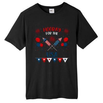 Hooray For The Usa 4th July Patriotic Usa Independence Day Cool Gift Tall Fusion ChromaSoft Performance T-Shirt