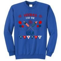 Hooray For The Usa 4th July Patriotic Usa Independence Day Cool Gift Sweatshirt