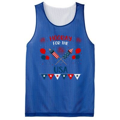 Hooray For The Usa 4th July Patriotic Usa Independence Day Cool Gift Mesh Reversible Basketball Jersey Tank