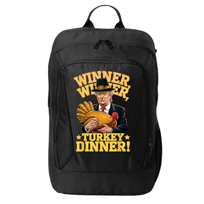 Humor Funny Trump Winner Winner Turkey Dinner Thanksgiving City Backpack