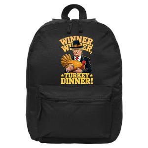 Humor Funny Trump Winner Winner Turkey Dinner Thanksgiving 16 in Basic Backpack