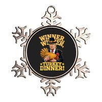 Humor Funny Trump Winner Winner Turkey Dinner Thanksgiving Metallic Star Ornament