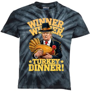 Humor Funny Trump Winner Winner Turkey Dinner Thanksgiving Kids Tie-Dye T-Shirt