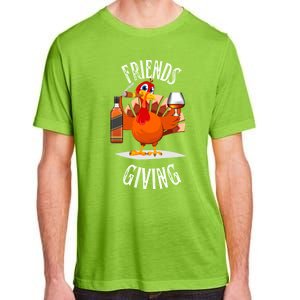 Happy Friendsgiving Turkey Friends Giving Funny Gift Adult ChromaSoft Performance T-Shirt